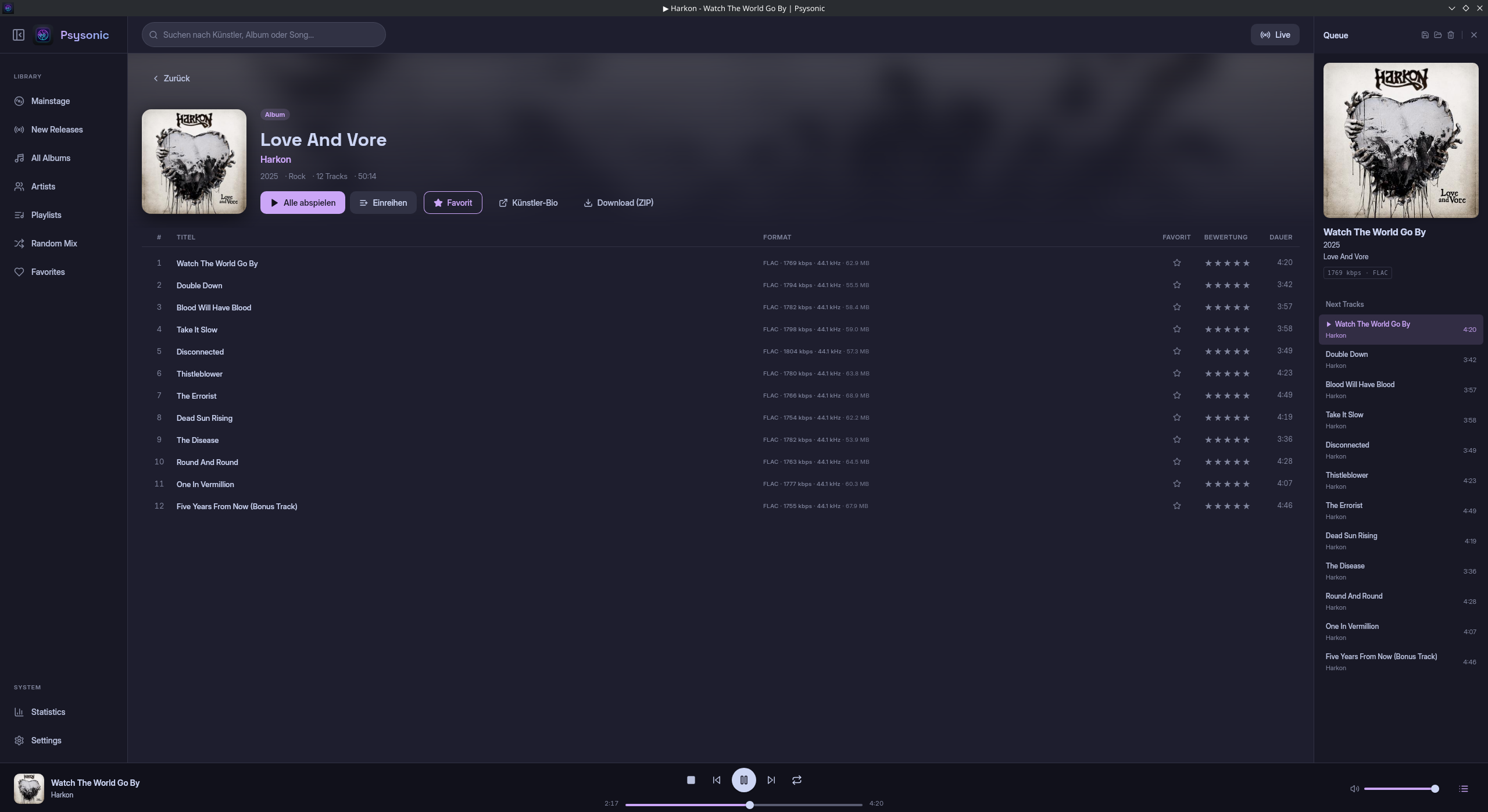 Psysonic Screenshot